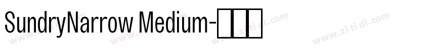 SundryNarrow Medium字体转换